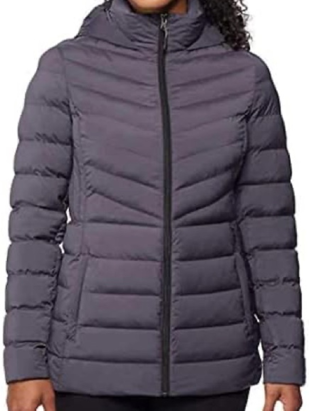 32 Degrees Women's Hooded Puffer Jacket - Purple (M)